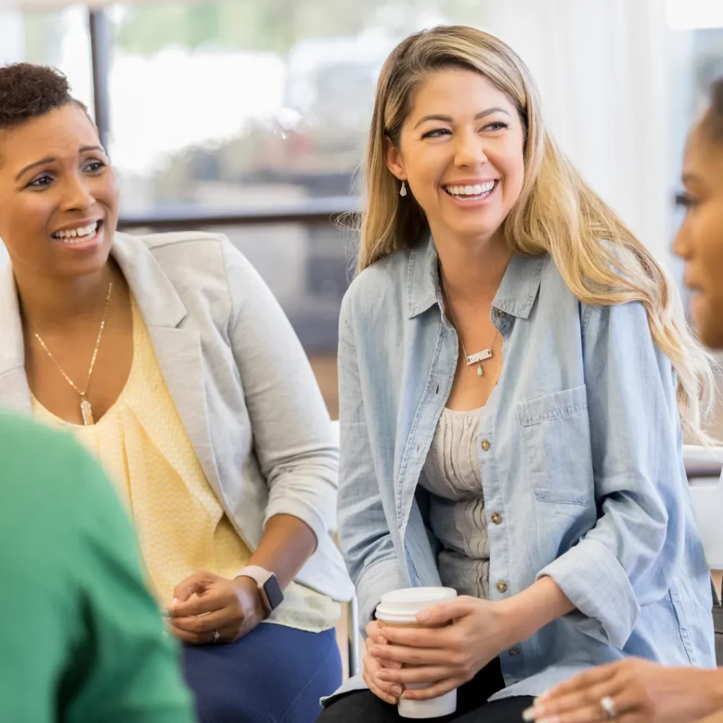 Parents discussing stress and new school year